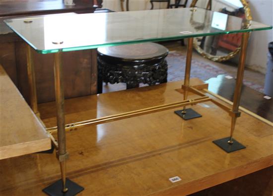 Small brass & glass table